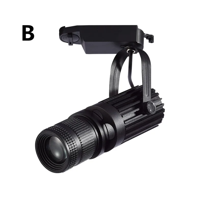 Theater Stage Zoom Spotlights, COB Focus Logo Projector Track Lights,Industrial Gobo Lights for Company Restaurant Store Wedding 6