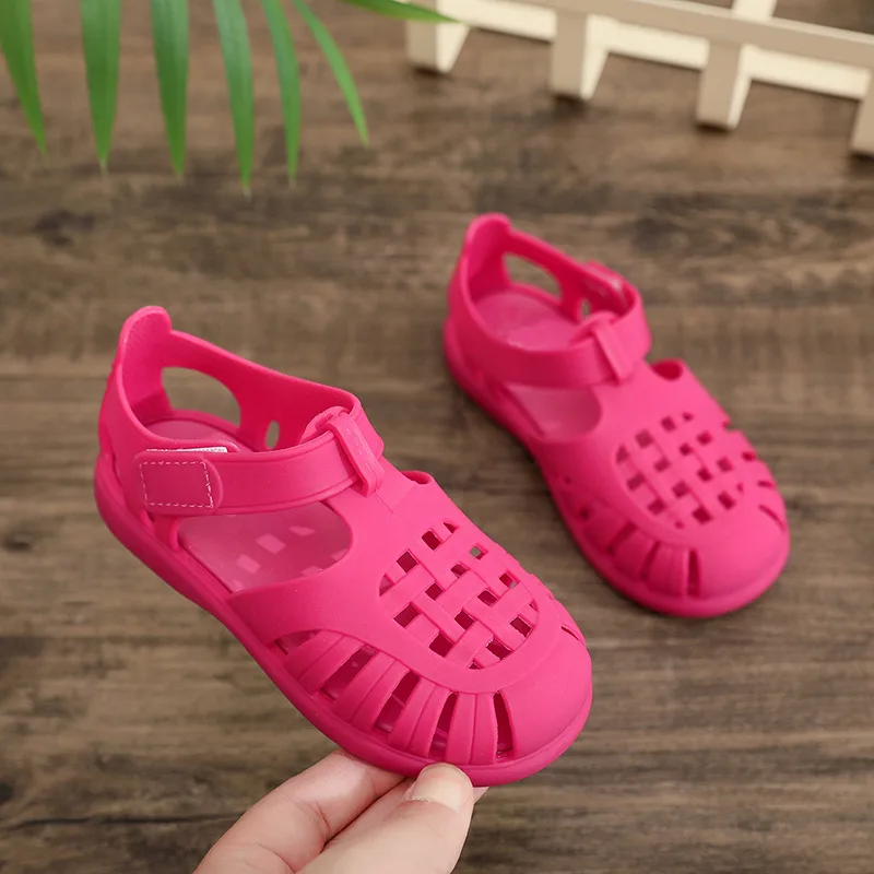 Summer Children Beach Shoes Baby Soft Non-Slip Princess Jelly Shoes Sea Girl Gladiators Sandals Boy Roman Flip-Flops A1356