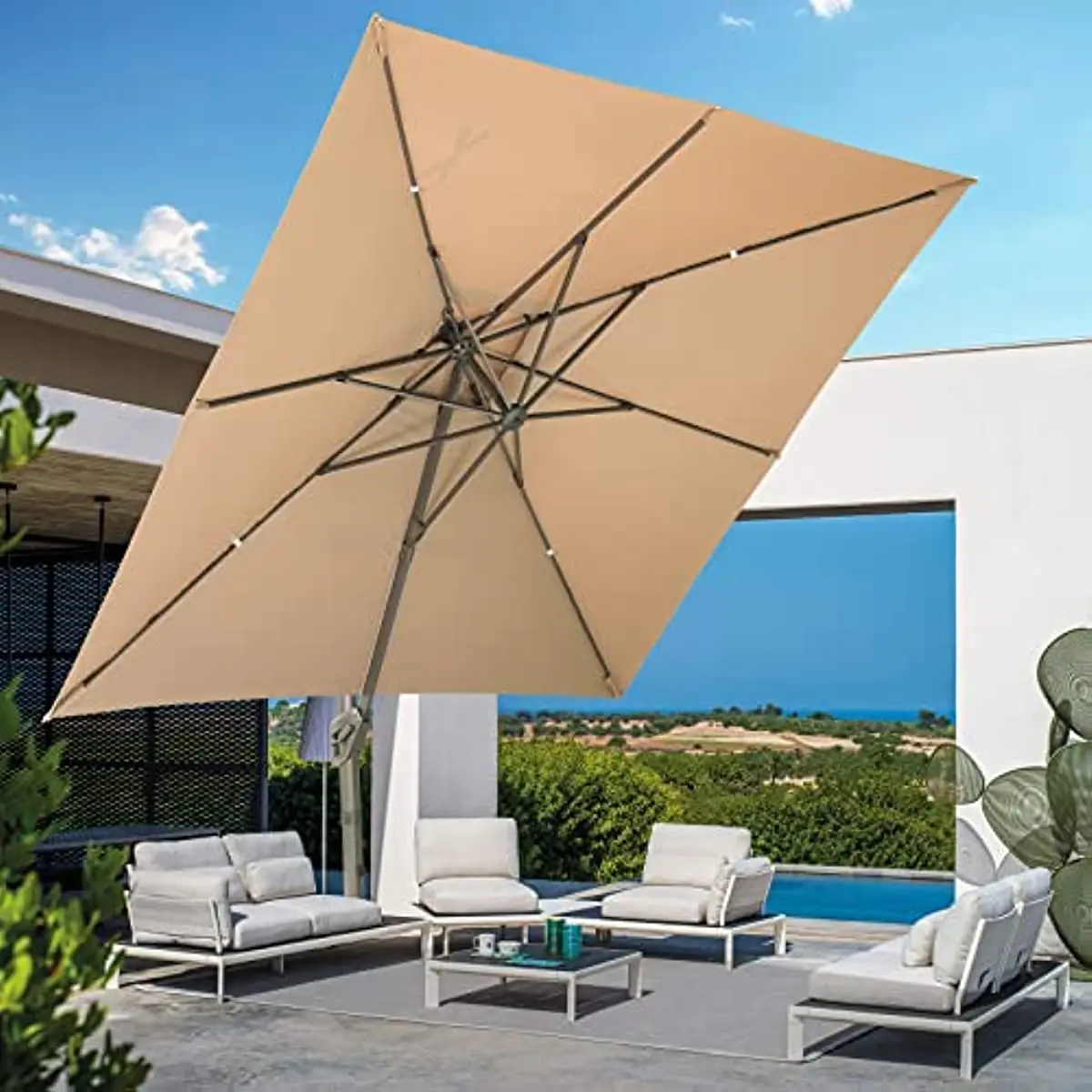 lkinbo patio umbrella OUTDOOR FURNITURE Since its launch in 2013 BABOOM 10-ft Steel Tan No-tilt