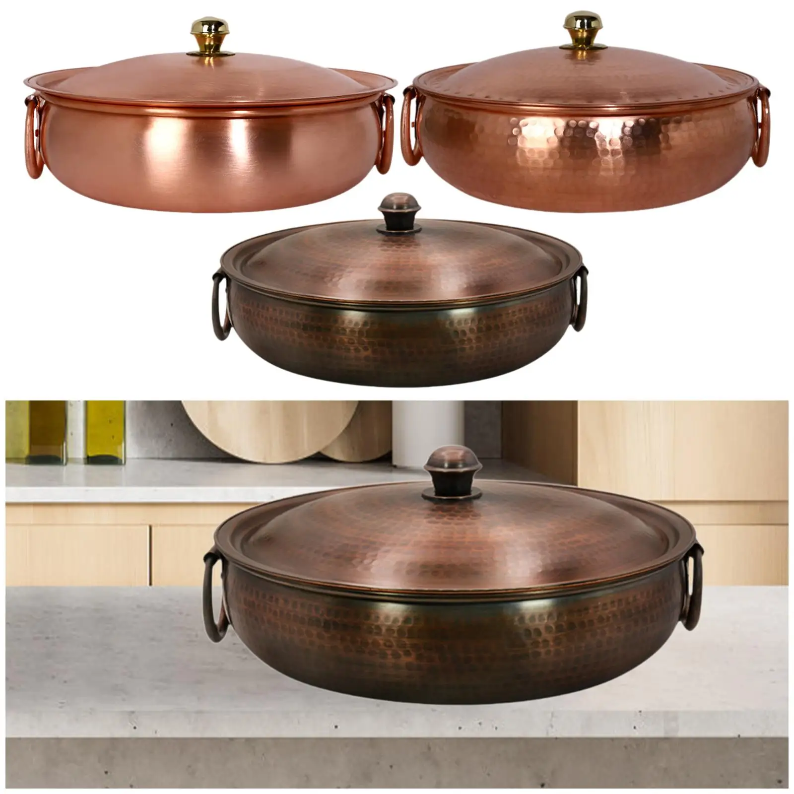 Copper Chafing Dish Ramen Pot Thick Traditional Soup Pot Copper Hot Pot Cooking Copper Chafing Dish Ramen Pot Thick Traditional Soup Pot Copper Hot Pot Cooking