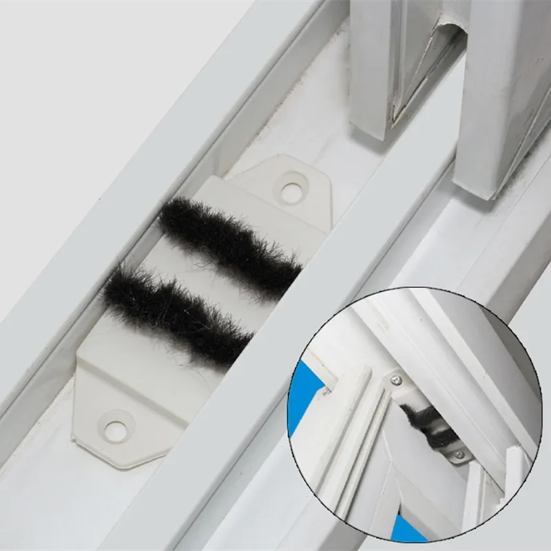 Window Sliding door Windproof fitting sealing strip track Soundproof dustproof block 2pc