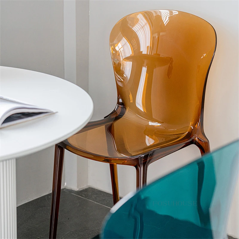 

Акриловый прозрачный обеденный стул для библиотеки, современный креативный стул для салона, стразы, пластиковые предметы для отдыха Sedie, товары для дома AADC