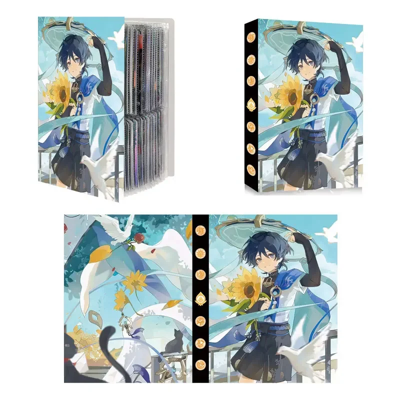 thumbnail image 1 of Genshin Impact 240 Pcs Cards Album Binder Book Map Letter Holder Binder Paimon Aether Lumine Anime Game Cards Collection Folder, 1 of 5