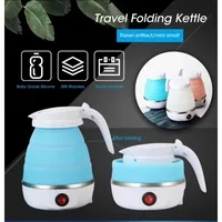 0.6L Mini Folding Kettle Portable Water Heater 600W Silicone Leakproof Electric Kettle Travel Household FoldableKitchenAppliance 2