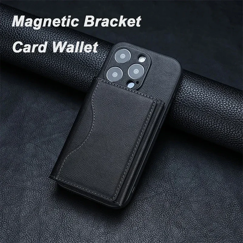 Magnetic Foldable Wallet and Phone Stand with Magsafe Compatibility
