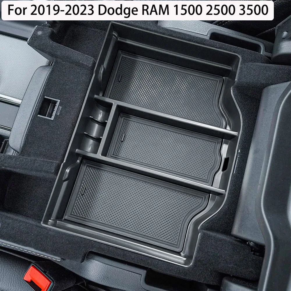 

SixthSmoy For Dodge RAM 1500 2500 3500 2024 2023 2022 2021 2020 2019 Center Console Organizer Armrest Storage Box Container Tray