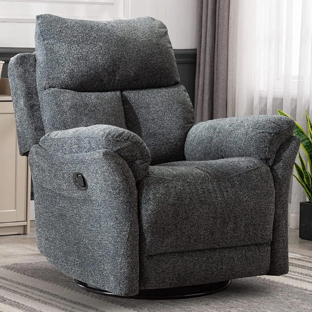 

Recliner Chair, Manual Fabric Glider Nursery Recliners Chairs, Single Rockings Modern Sofa Home Theater Seating, Recliner Chair