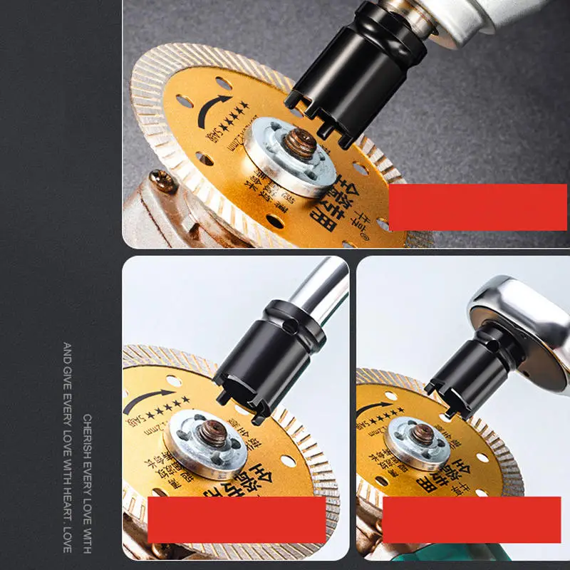 Multifunction Angle Grinder Socket Wrench Four Jaw Wrench Spanner For Quick Disassembly Socket Tool Accessories