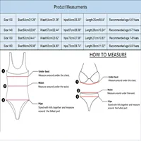 Girls Swimsuit 10 Years Playing Girl Girls 3 Pieces Beach Bikini Bathing Suit With Pants Summer Casual Holiday Surf Girl 6