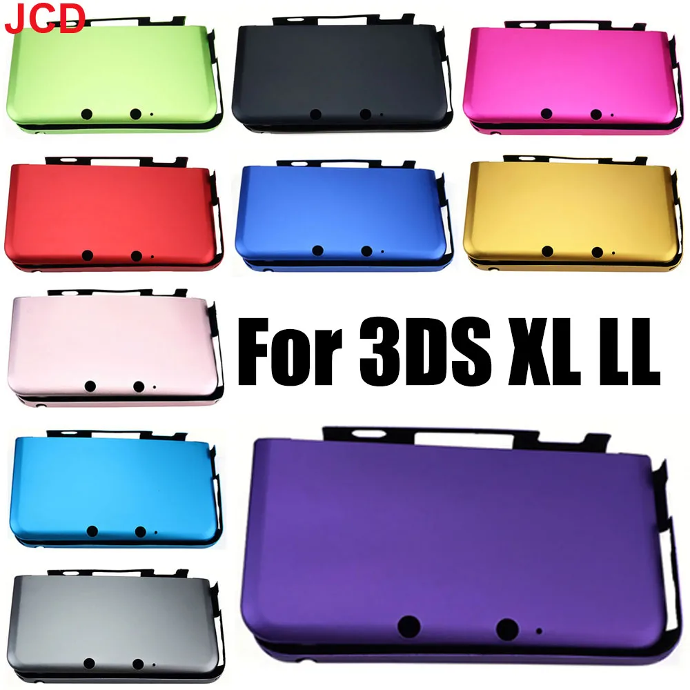 

JCD Top Bottom Faceplate Cover Aluminum Hard Metal Box Protective Skin Cover Case Shell For 3DS XL LL Housing Shell