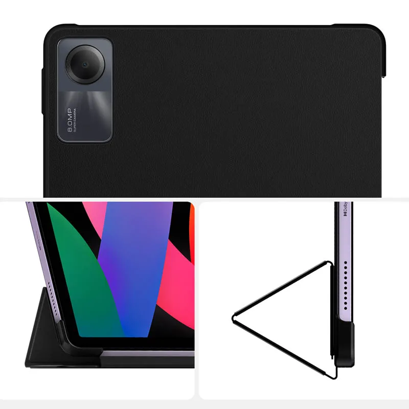 Xiaomi Redmi Pad SE Premium Leather Flip Case - Intellisense Stand & Sleep Function