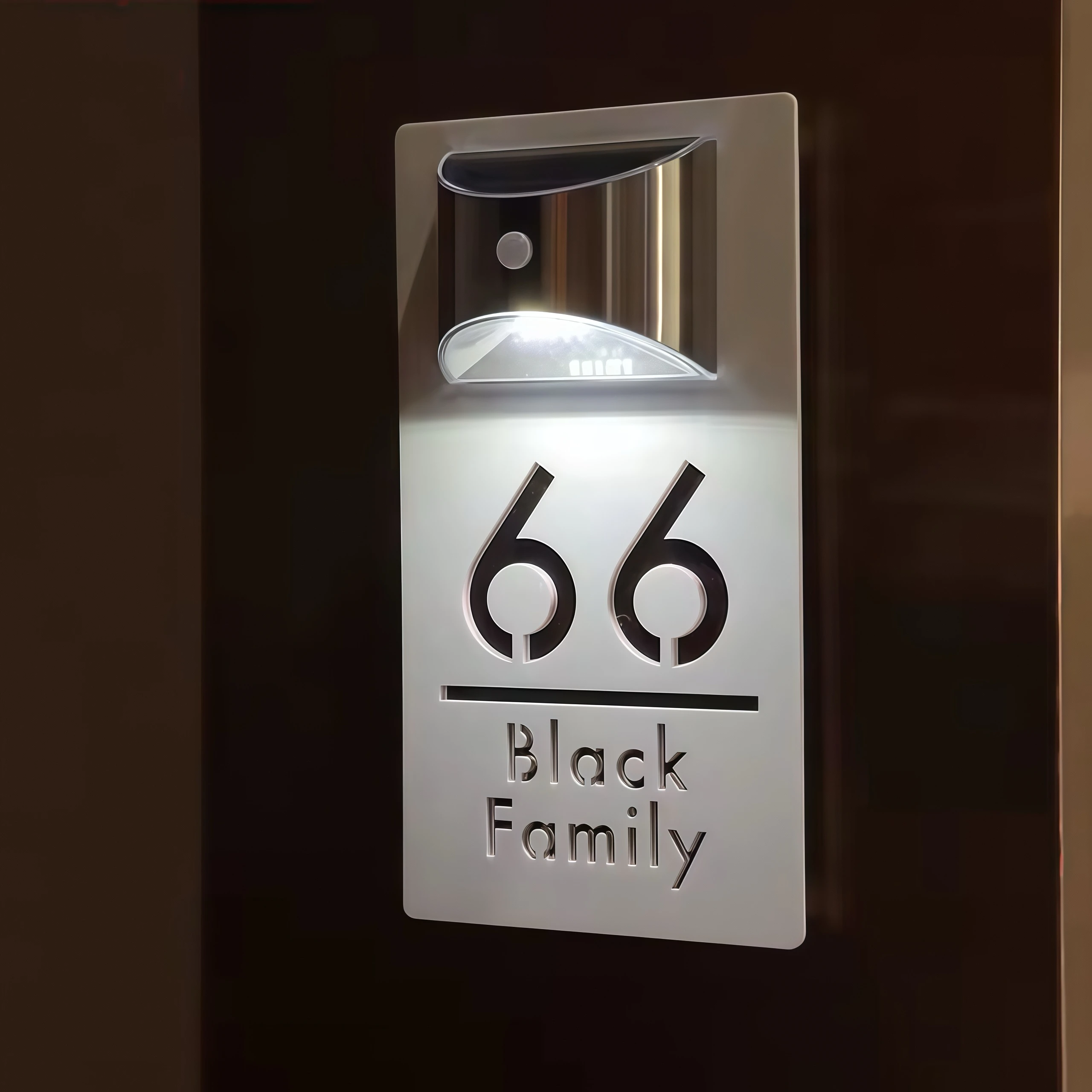 Personalized Solar House Number Outdoor Lights with Intelligent Motion Sensor for Door house number signs door signs house numbers number plate