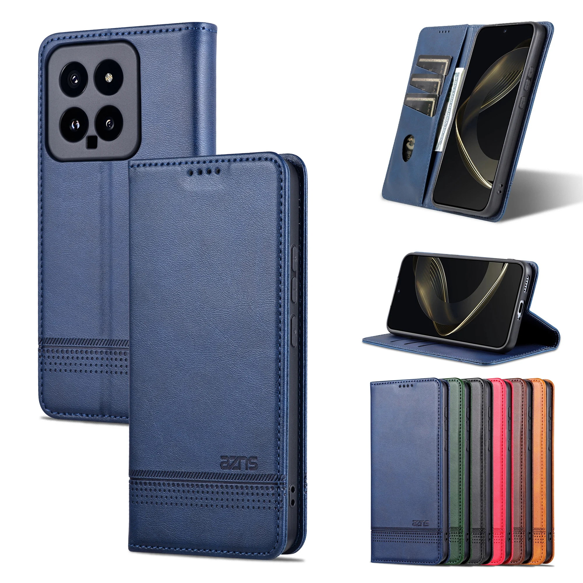 

For Xiaomi 14 Чехол для Wallet Case Flip PU Stand Soft TPU Book Style Phone Cover For Xiaomi 14 Coque Fundas