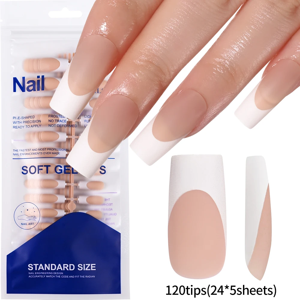 Elegance Collection: Almond Nude Pink Press-On Gel Nail Tips - 150 Piece Set