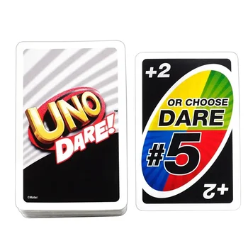 Mattel Games UNO DARE! Card Game Multiplayer UNO Card Game Family Party Games Toys Kids Toy Playing Cards 4