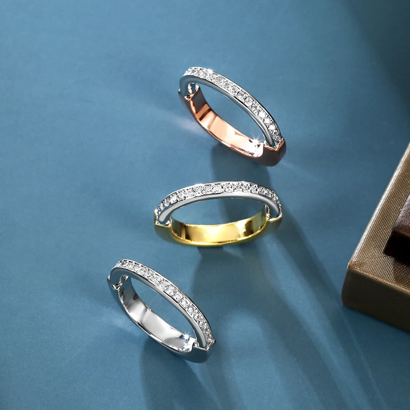 

New Couple Rings S925 Sterling Silver Ring Fashion Trend Jewelry Wedding Gift