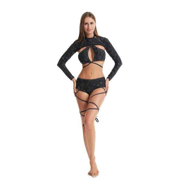 Reflective Holographic Bikini 3 Piece Set 11
