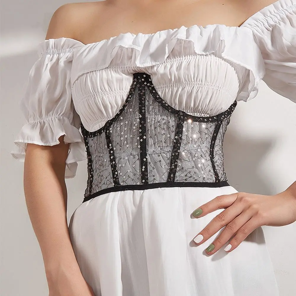 

Waist Bandage Bustiers Waist Trainer Wide Side Belts Sequin Cummerbunds Waist Corset Belts Slim Waist Belt Women Waist Belt