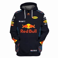 Новинка 2023 года, весенне-осенняя толстовка с капюшоном Red Bull, уличная мода, мужской пуловер с 3D принтом, спортивная одежда на открытом воздухе, гоночный костюм — изображение 3
