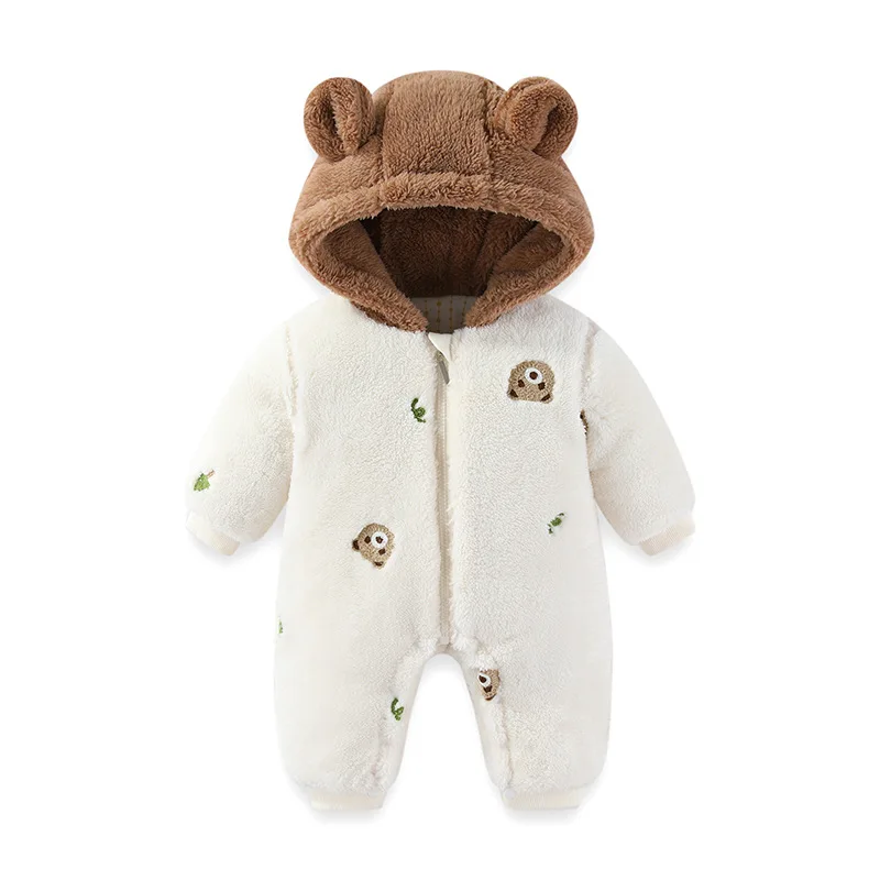 Warm Baby Boys Hoodie Romper Jumpsuit