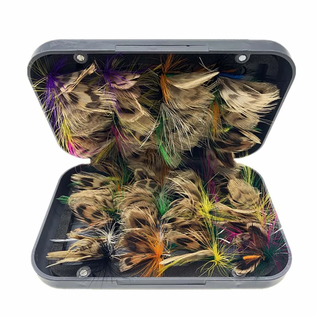 24 teile/schachtel Trocken fliegen Nymphe/Schmetterling Set Fliegen fischen für Forellen Äsche Panfish Karpfen künstliche Insekten Köder – Detail 8