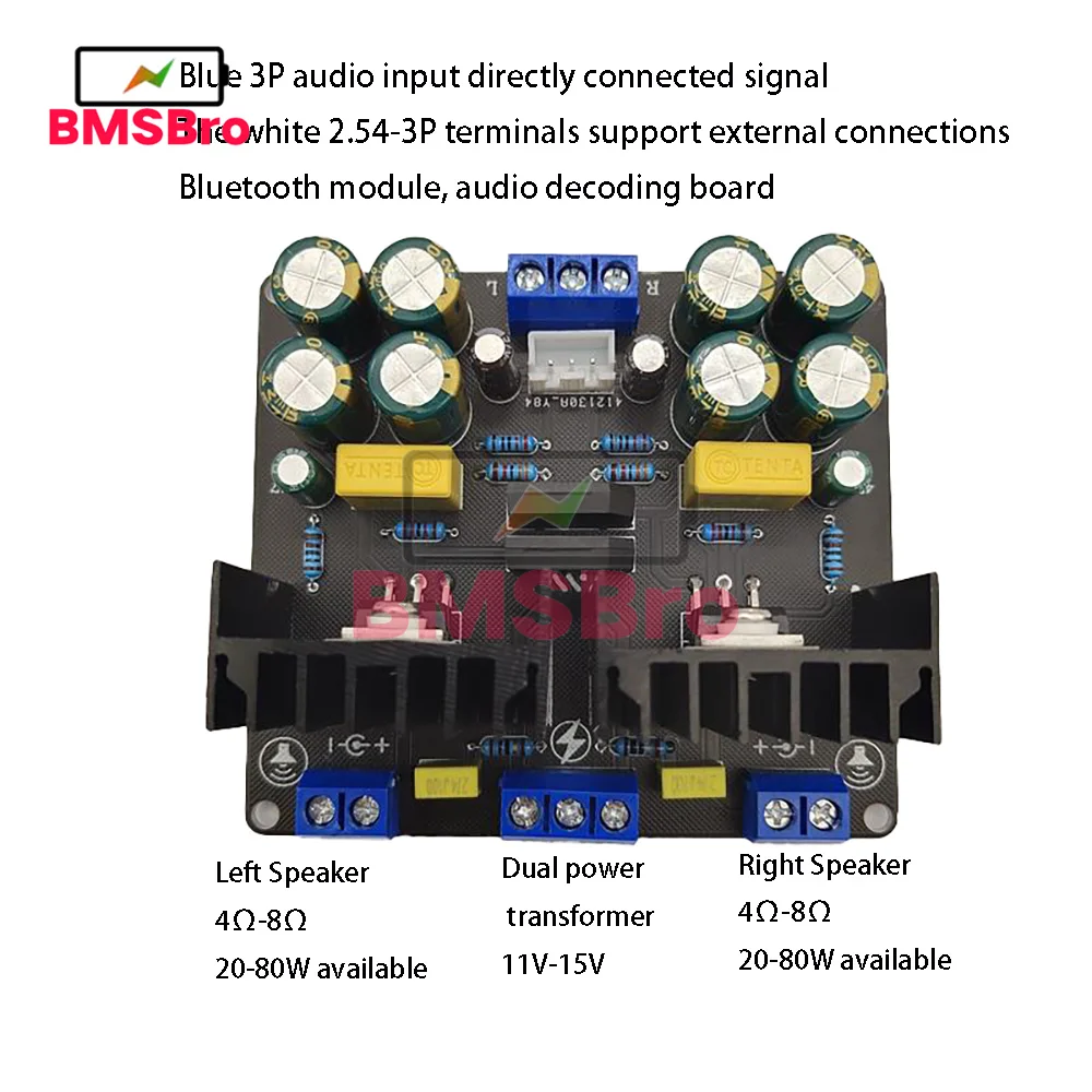LM1875 パワーアンプボードデュアルチャンネル 2.0 ステレオピュア