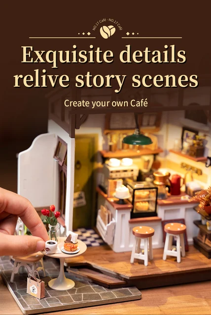 Rolife Daily Inspiration Cafe DIY Miniature House Kit – Artifex Coffee