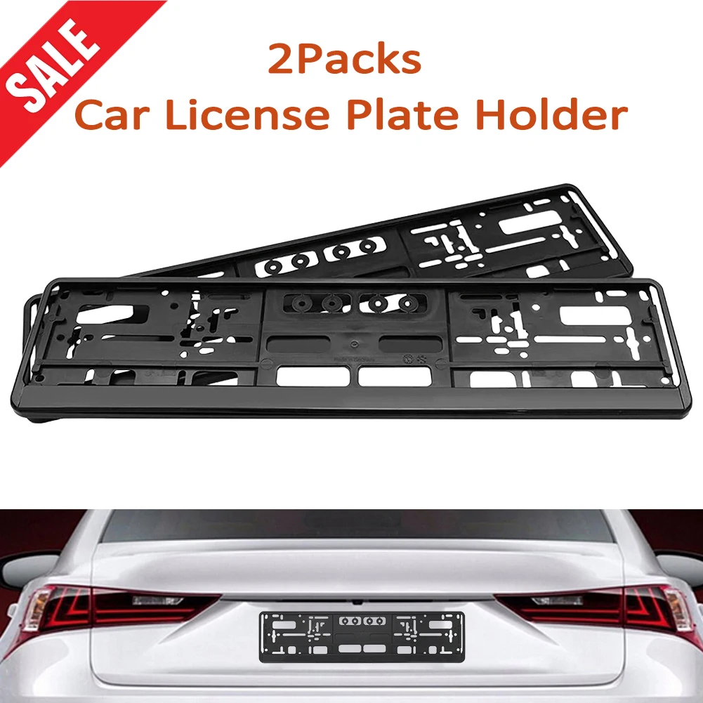 2PacksCarLicensePlateHolderEUUniversalRectangularCarLicense