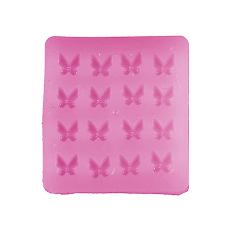 Silicone Cake Decorating Mold for Butterfly Decor Jewelry Making Polymer Clay Crafting Molds Pink DIY Crafts Making Tool