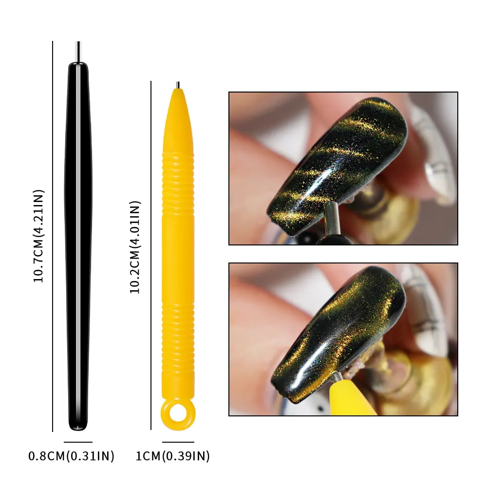Magnetic Nail Art Tools Nail Art Cat Magnetic Stick For 3D Cat Eye Gel Painting UV Gel Polish Round Square Manicure