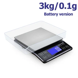 Premium Stainless Steel Waterproof Digital Food Scale - High Precision (3kg battery)