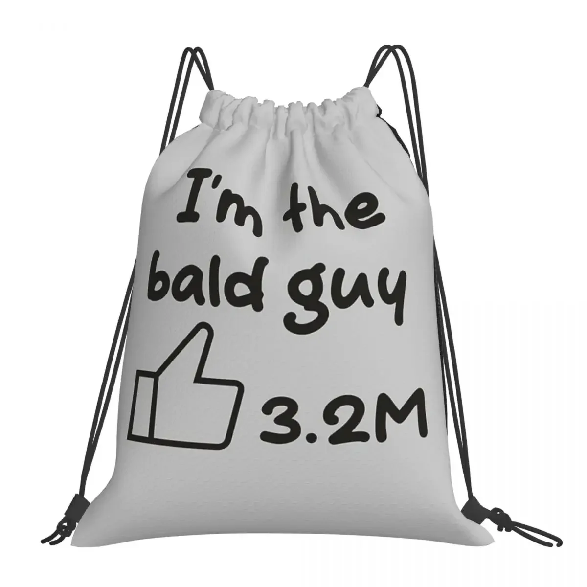 

I'm The Bald Guy Backpacks Casual Portable Drawstring Bags Drawstring Bundle Pocket Storage Bag BookBag For Man Woman Students