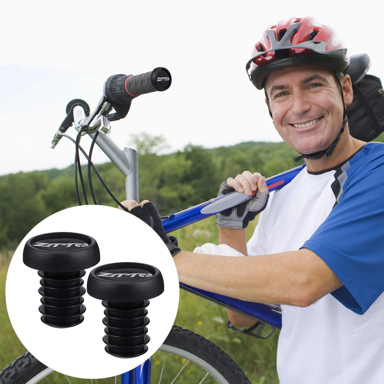

1 road bike bar ends Pair Bike Handlebar Bar End Plugs Universal Handlebar End Caps for Road Mountain Bike MTB bar end plug