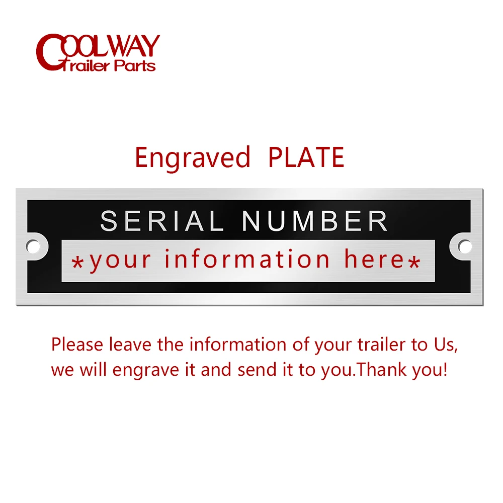 Aluminum Chassis ID Tag Vehicle Identification VIN Plate Blank Engraved 100 X 25 RV Camper Caravan Trailer Parts