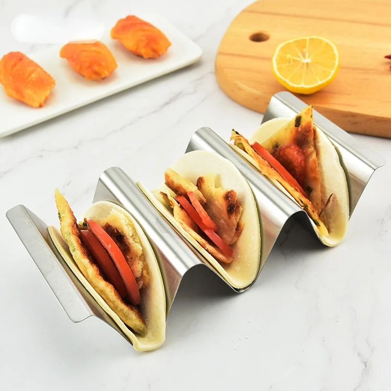 Mexican Pizza Roll Shelf Taco Holder Burrito Rack Shells Ttainless Steel  Caco Rack Tableware Pancake Stand Pie Tools Pizza Tool - Pizza Tools -  AliExpress