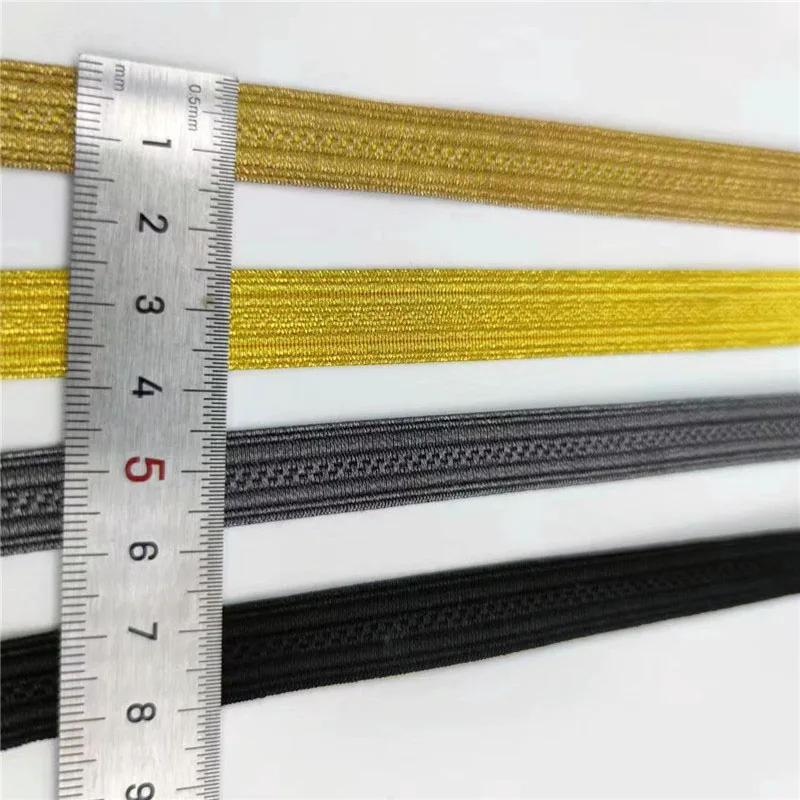 골드 레이스 트림 13mm 와이드 커브 테이프 패브릭 땋은 골드 웨딩 공예 DIY 의류 액세서리 봉제 장식 1 야드