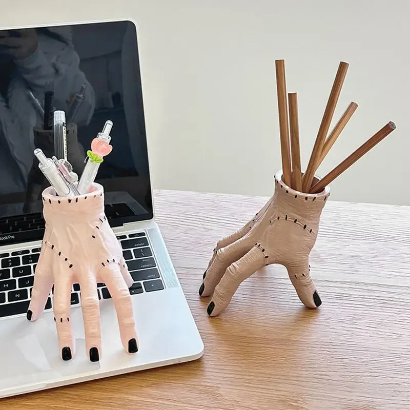 Adams Palm Broken Hand Ornament on Halloween. Garden Decoration Astor's Hand Fleshy Potted Basin Scary Palm Pen Holder Storage