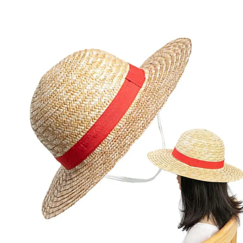Anime Cosplay Straw Hat Prop Cap Role Play Stage Performance Accessories Adult Unisex Sunshade Hat cosplay hat