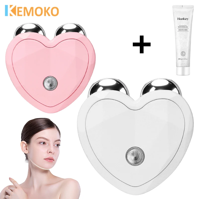 Facial massager facial beauty instrument Microcurrent Face Lifting Roller Massager with Gel Anti-Wrinkle Skin Tightening Rejuvenation Product Slimming Facial Beauty Care