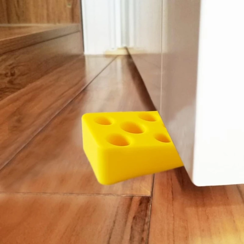 Cheese door stops Door stop Silicone stops Heavy duty wedges For HOME FLOOR 3 Pack door stopper