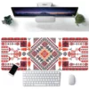 Geometric Pattern Extended Mouse Pad 80 x 30cm Non-Slip Stitched Edges Suitable for Gaming, Desktop, Abstract Use Polyester Rubb 5