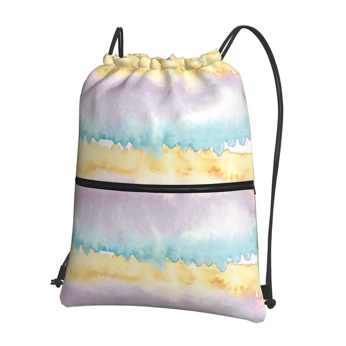 

Watercolor No. 2 Portable Backpacks Drawstring Bag Multi-function Drawstring Bundle Pocket Shoes Bags For School Students