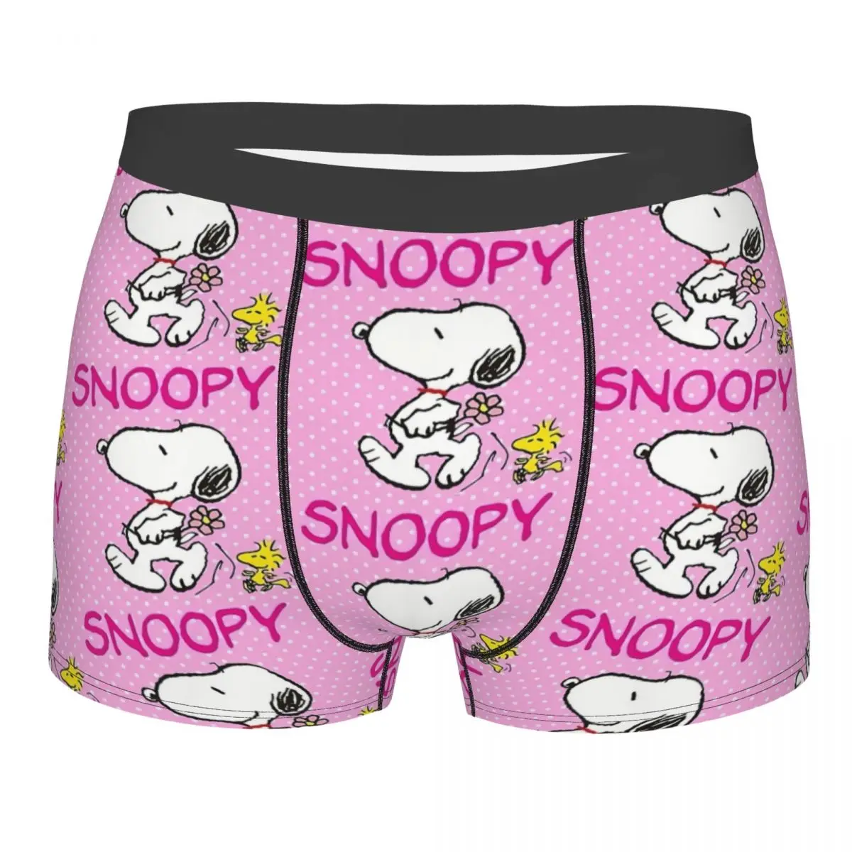 

Мужское модное нижнее белье Disney Snoopy Woodstock, трусы-боксеры с рисунком Бигля, мягкие шорты, трусы, трусы