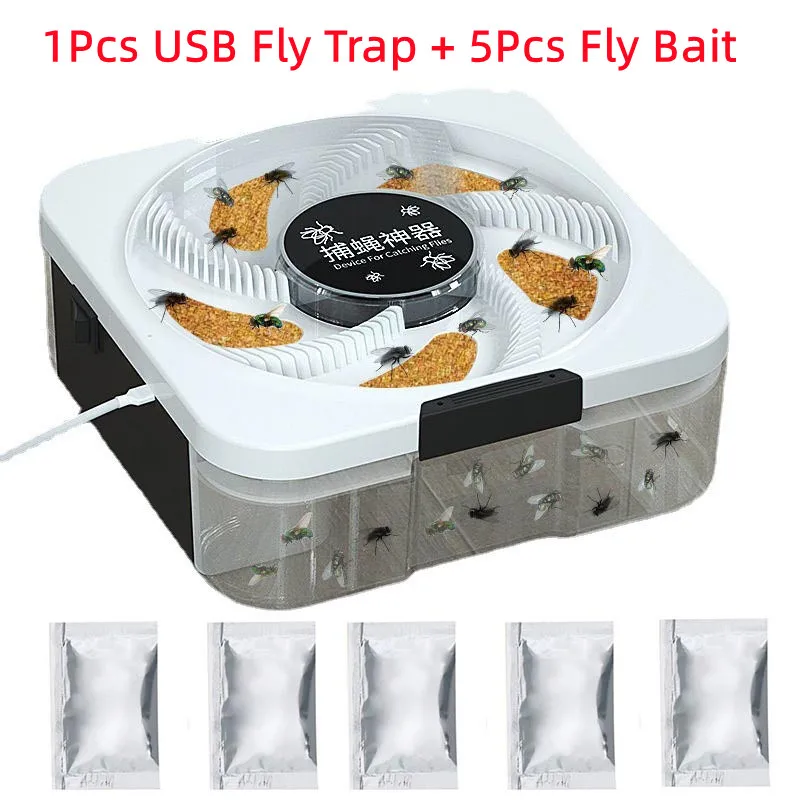 Lot De 4 Appâts Tue-mouches CATCH EXPERT - Plaques Discrètes Avec Granules Attractives - Efficace 6 Semaines - Sans Insecticide Volatile - 8