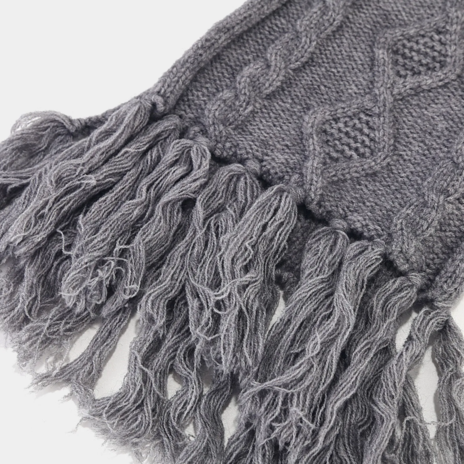 Lingerie Unique Accessories Scarf Women Hijab 2023 Thick Warm Set Knitted Solid Color Neckerchief Wool 2024 Bufanda NiñO