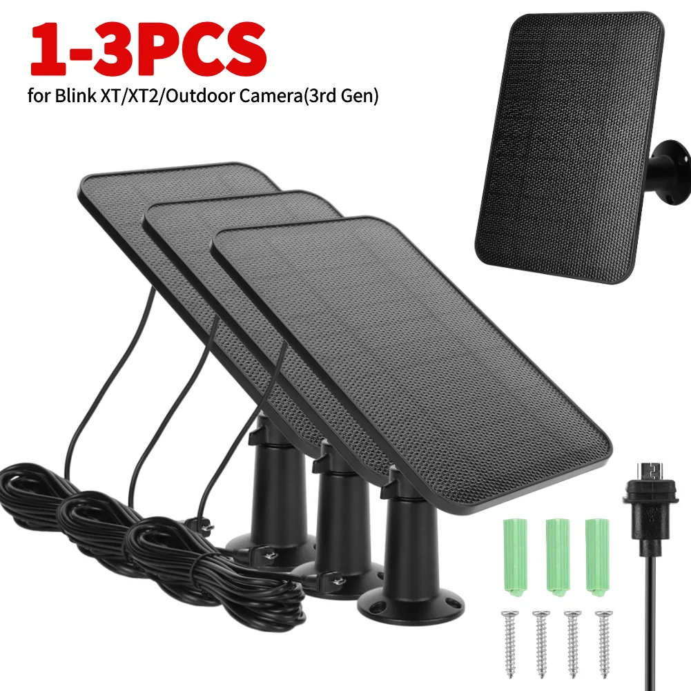 Panneau Solaire 4W Pour Caméra Blink Extérieur - Pack De 2 | Chargeur Solaire