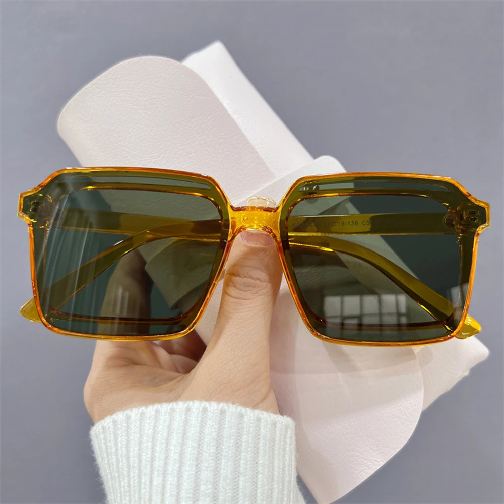 ray ban sunglasses women 2022 Fashion Retro Square Frame Sunglasses Anti-UV Travel Sun Visor High Quality Plastic Large Woman Eyewear UV400 raybans women