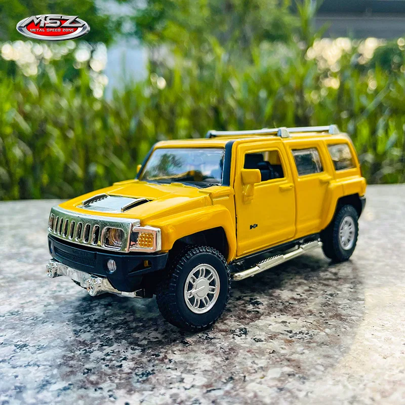 Msz 132 Hummer H3 Yellow Alloy Car Model Children's Toy Car Die