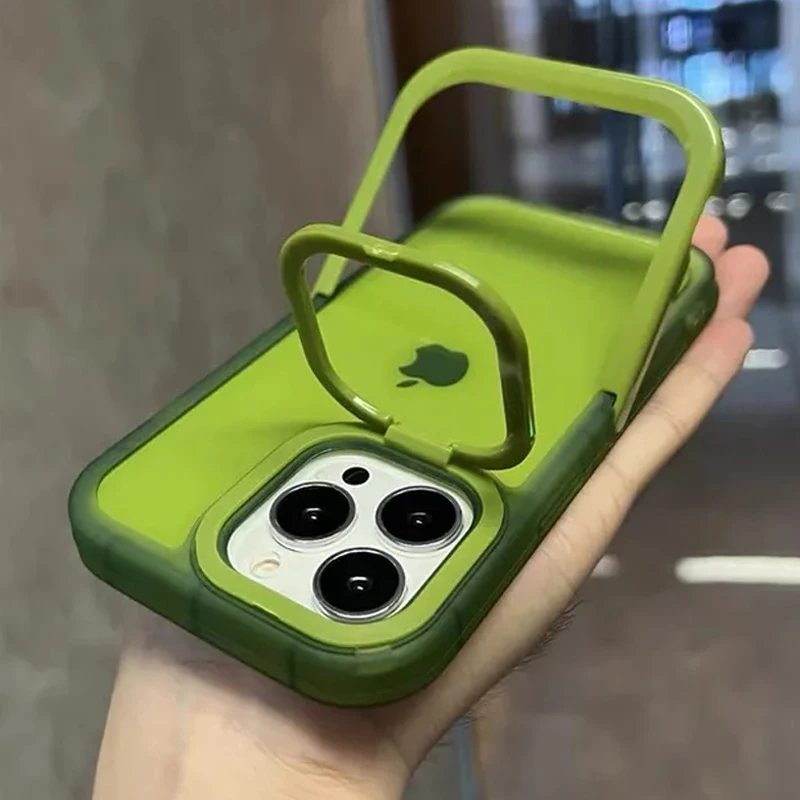 

Transparent Anti-crash Anti-Drop Dual Stand Phone Case iPhone 15 13 12 11 14 Pro Max 13Pro XR XS Max X X XS Shockproof Camera