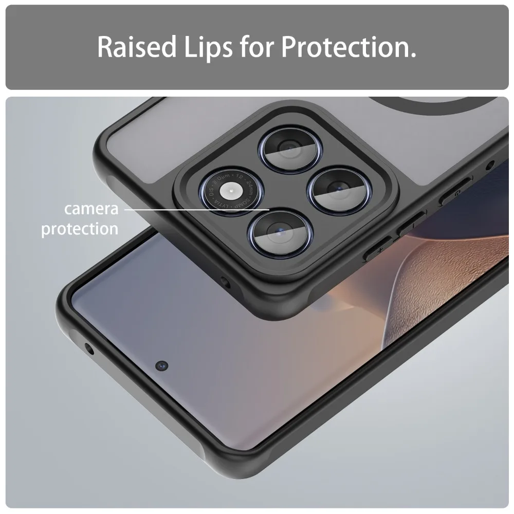 Matte Clear Magnetic Shockproof Phone Case Cover
